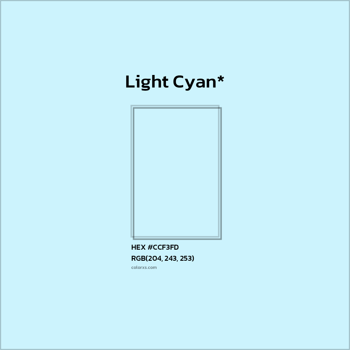 HEX #CCF3FD Color Name, Color Code, Palettes, Similar Paints, Images