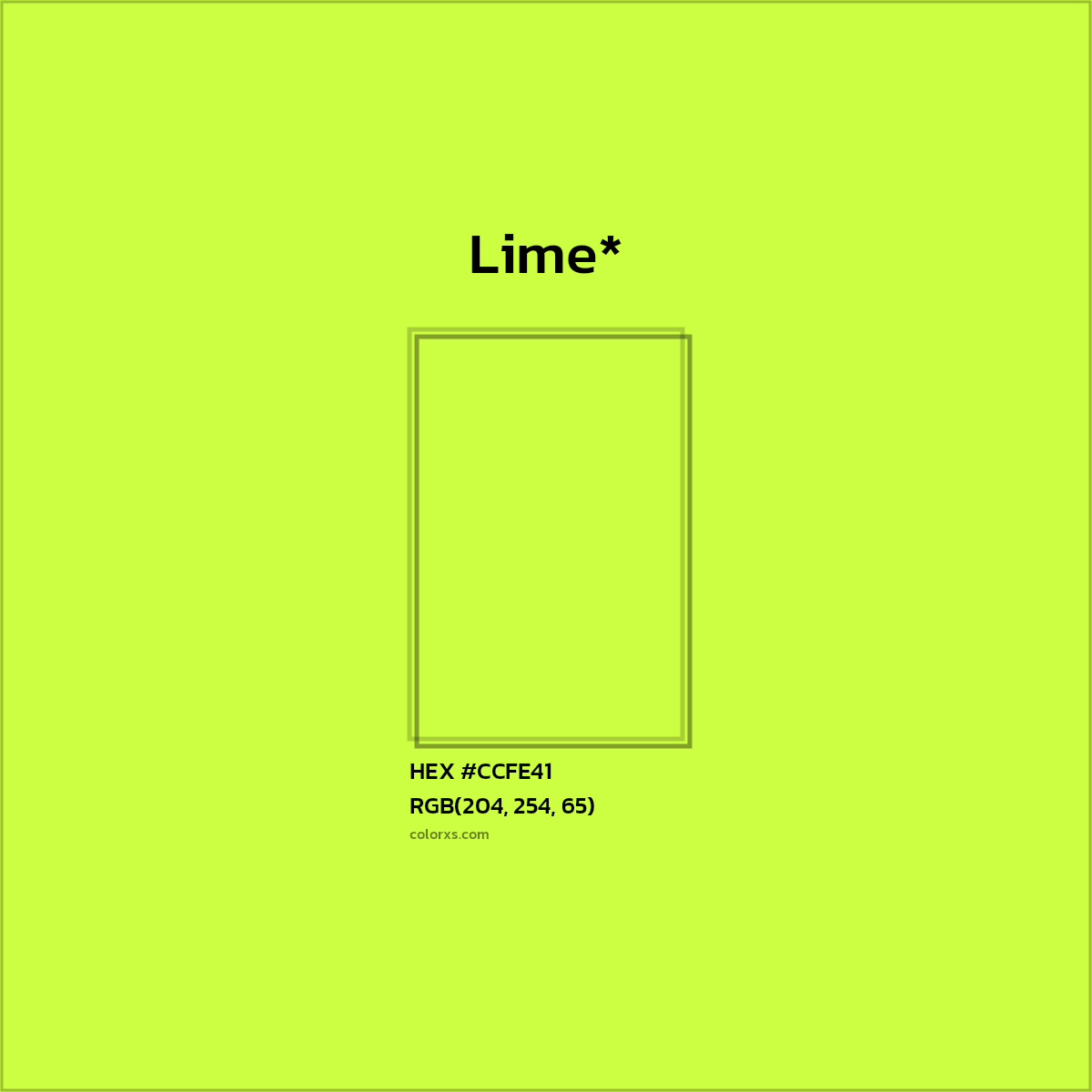 HEX #CCFE41 Color Name, Color Code, Palettes, Similar Paints, Images