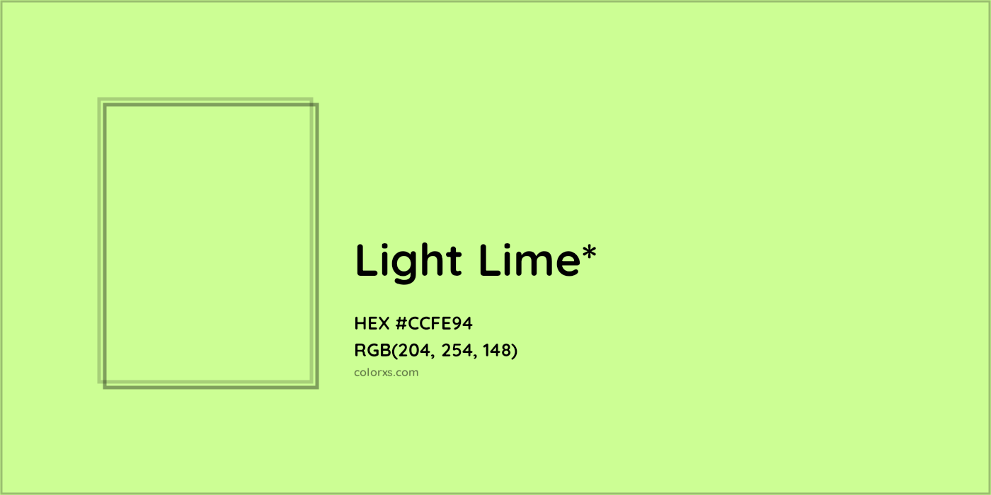 HEX #CCFE94 Color Name, Color Code, Palettes, Similar Paints, Images