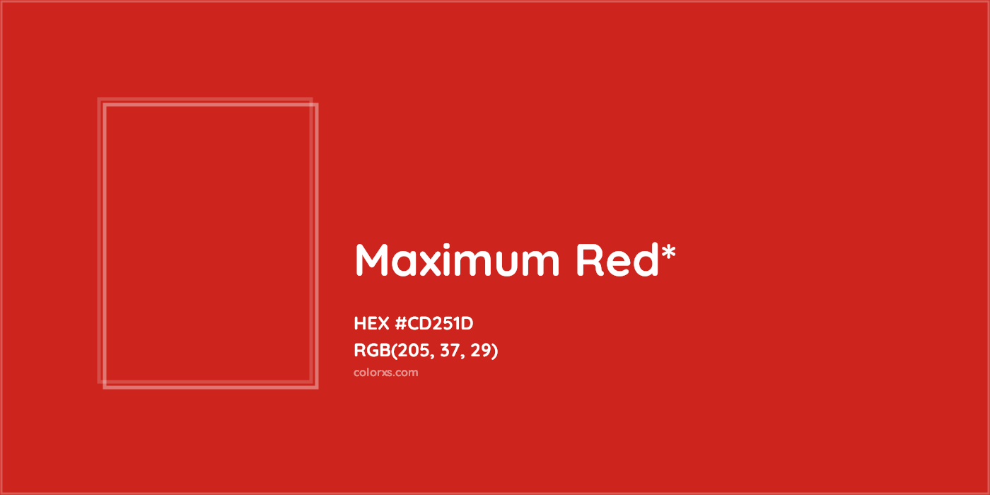 HEX #CD251D Color Name, Color Code, Palettes, Similar Paints, Images