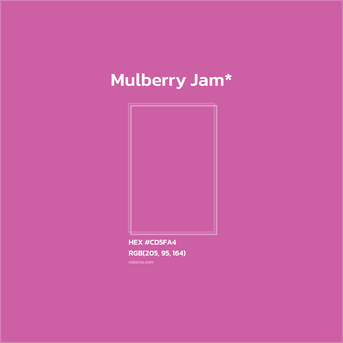 HEX #CD5FA4 Color Name, Color Code, Palettes, Similar Paints, Images