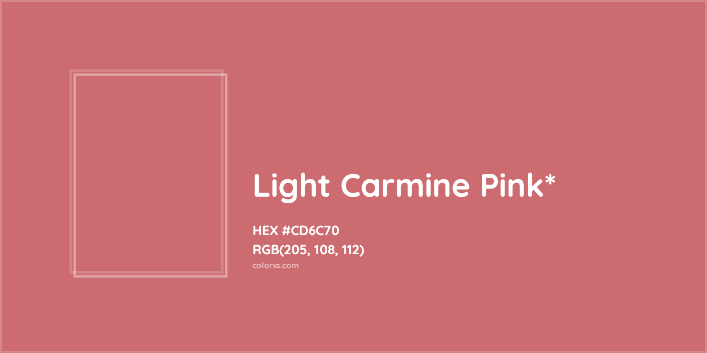 HEX #CD6C70 Color Name, Color Code, Palettes, Similar Paints, Images