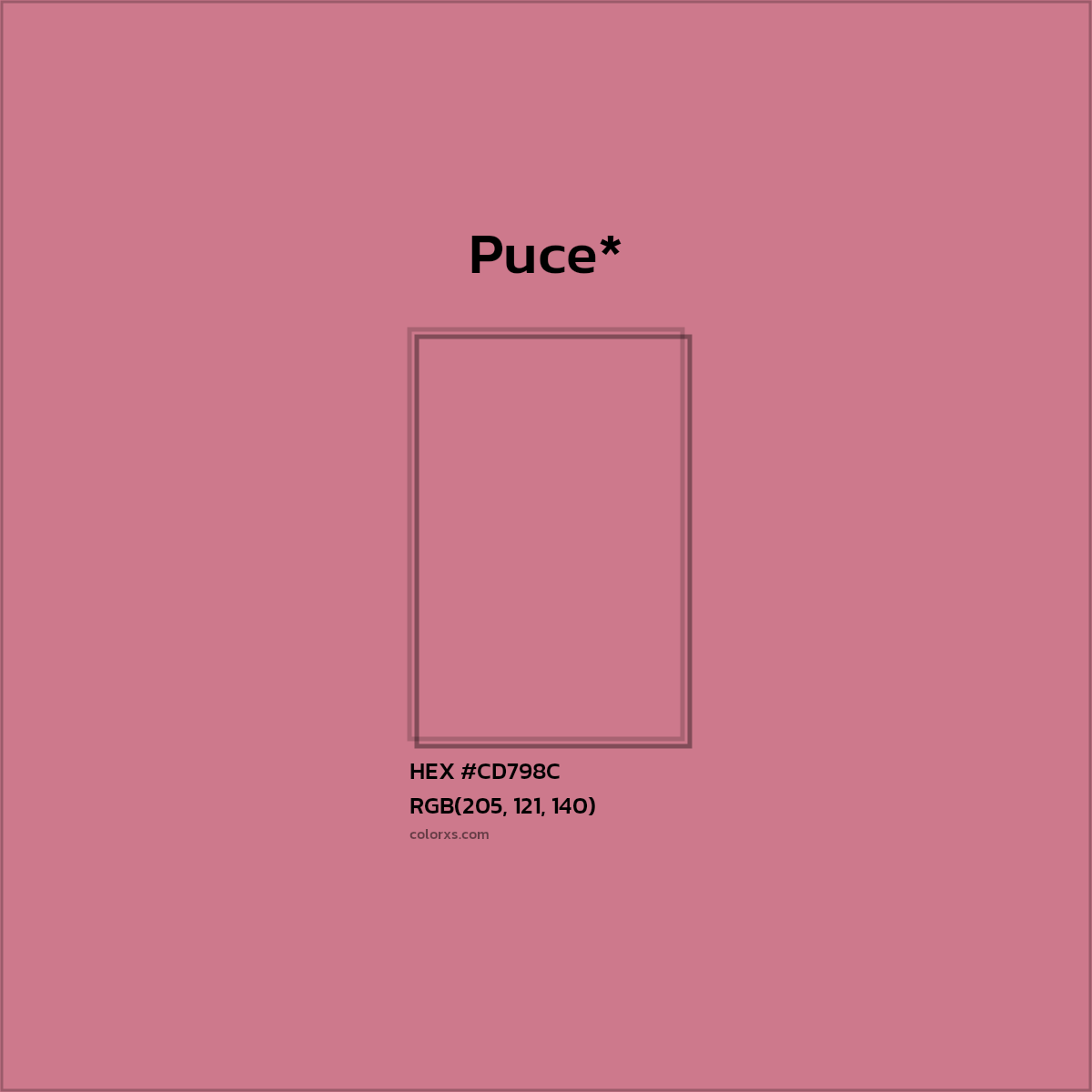 HEX #CD798C Color Name, Color Code, Palettes, Similar Paints, Images