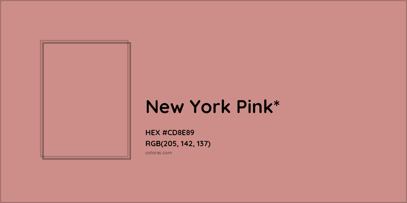 HEX #CD8E89 Color Name, Color Code, Palettes, Similar Paints, Images