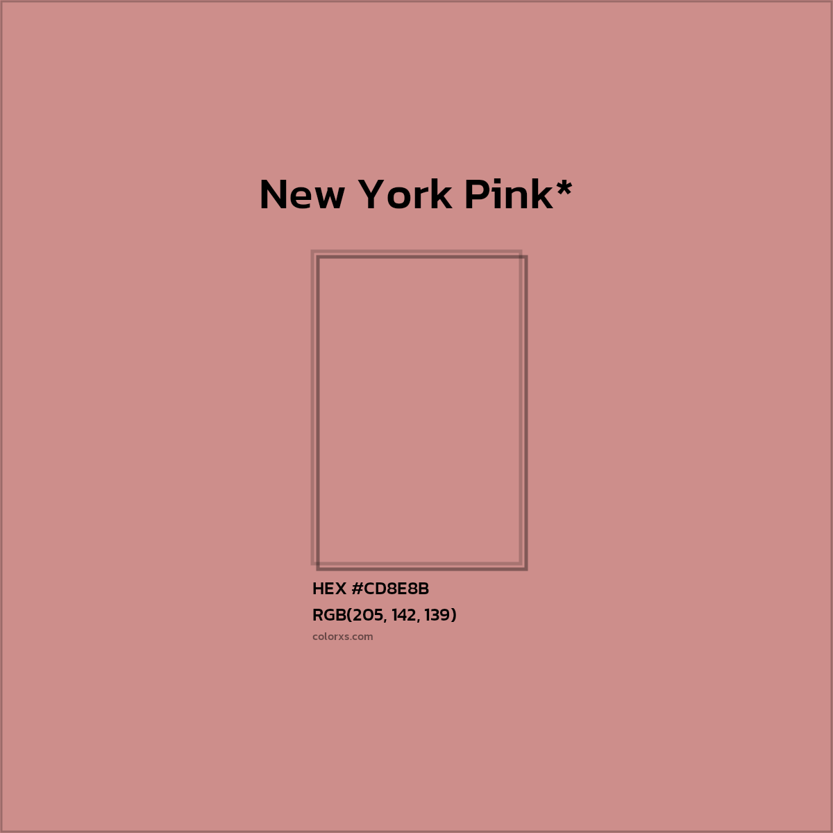 HEX #CD8E8B Color Name, Color Code, Palettes, Similar Paints, Images