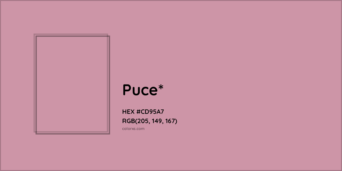 HEX #CD95A7 Color Name, Color Code, Palettes, Similar Paints, Images