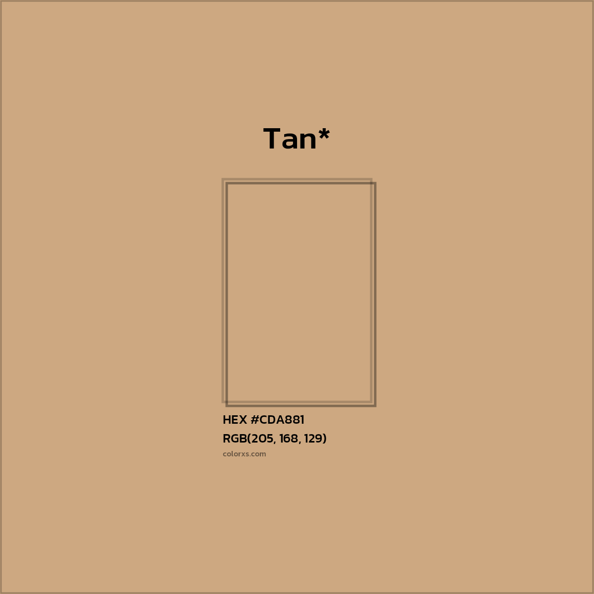 HEX #CDA881 Color Name, Color Code, Palettes, Similar Paints, Images