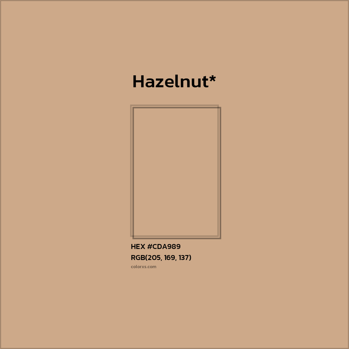 HEX #CDA989 Color Name, Color Code, Palettes, Similar Paints, Images