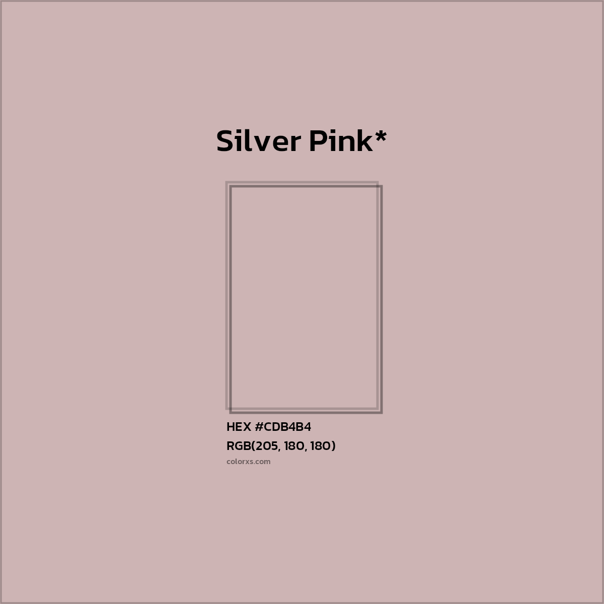HEX #CDB4B4 Color Name, Color Code, Palettes, Similar Paints, Images