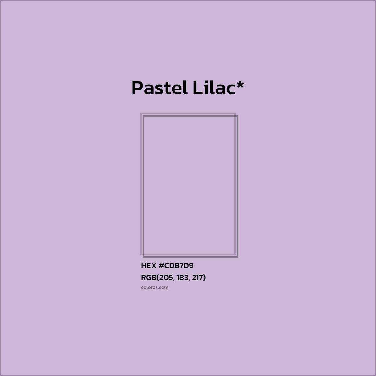 HEX #CDB7D9 Color Name, Color Code, Palettes, Similar Paints, Images