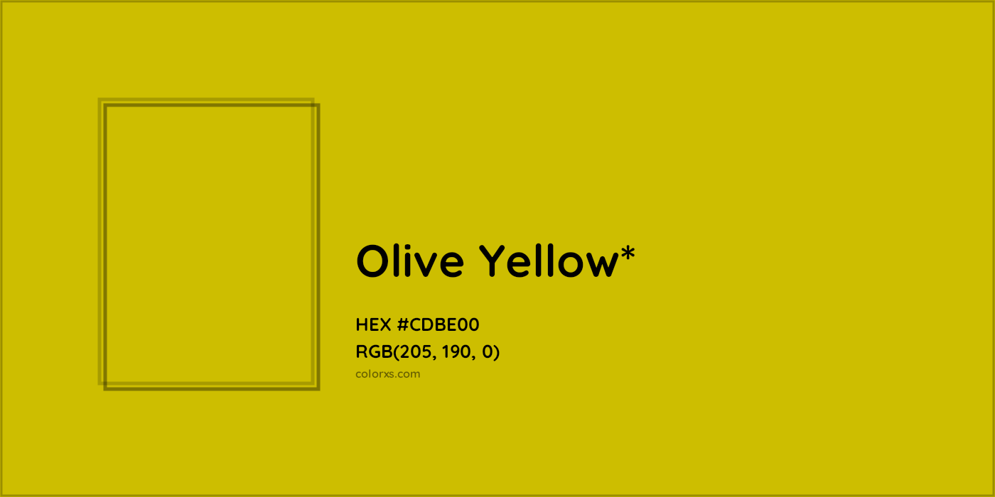 HEX #CDBE00 Color Name, Color Code, Palettes, Similar Paints, Images