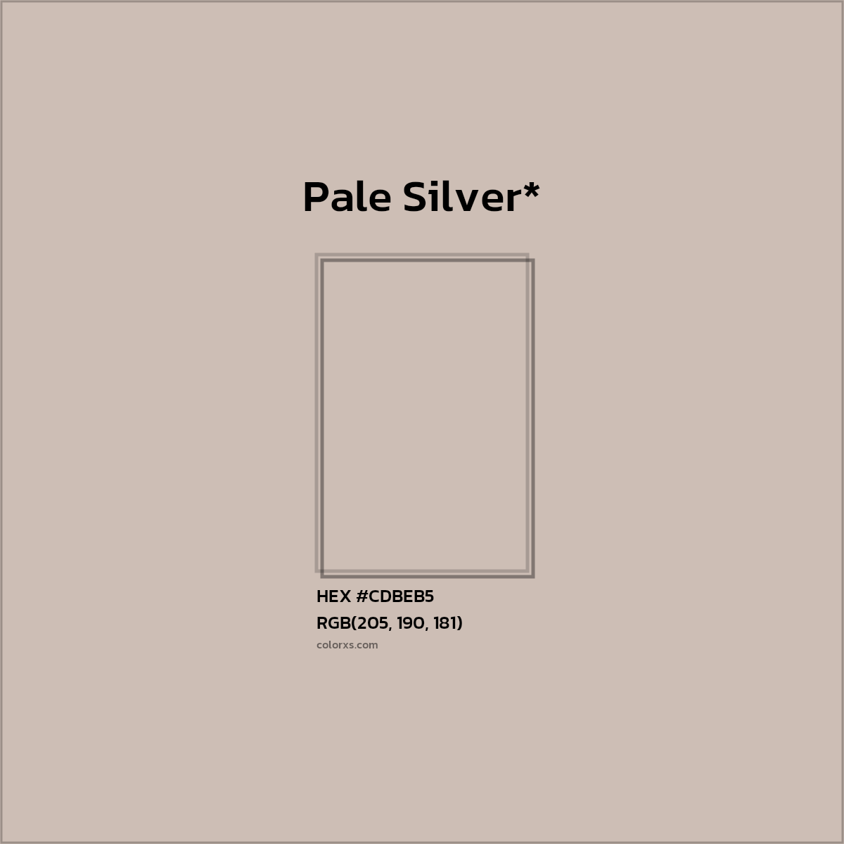 HEX #CDBEB5 Color Name, Color Code, Palettes, Similar Paints, Images