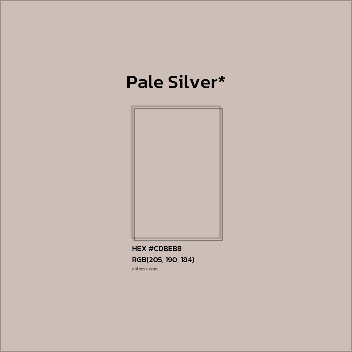 HEX #CDBEB8 Color Name, Color Code, Palettes, Similar Paints, Images