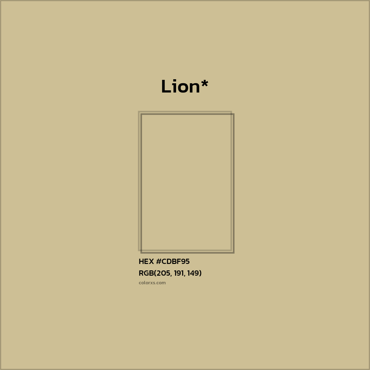HEX #CDBF95 Color Name, Color Code, Palettes, Similar Paints, Images