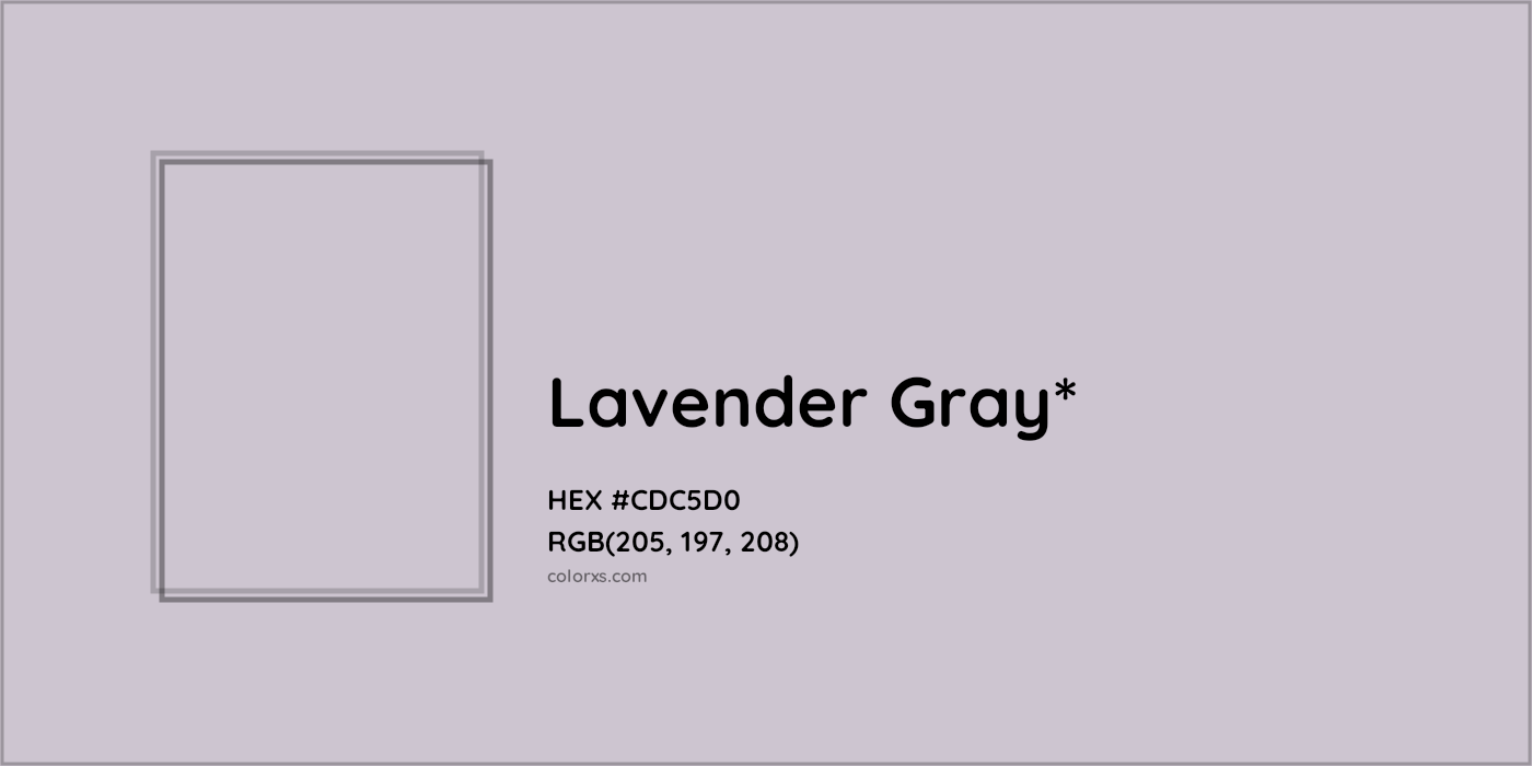 HEX #CDC5D0 Color Name, Color Code, Palettes, Similar Paints, Images