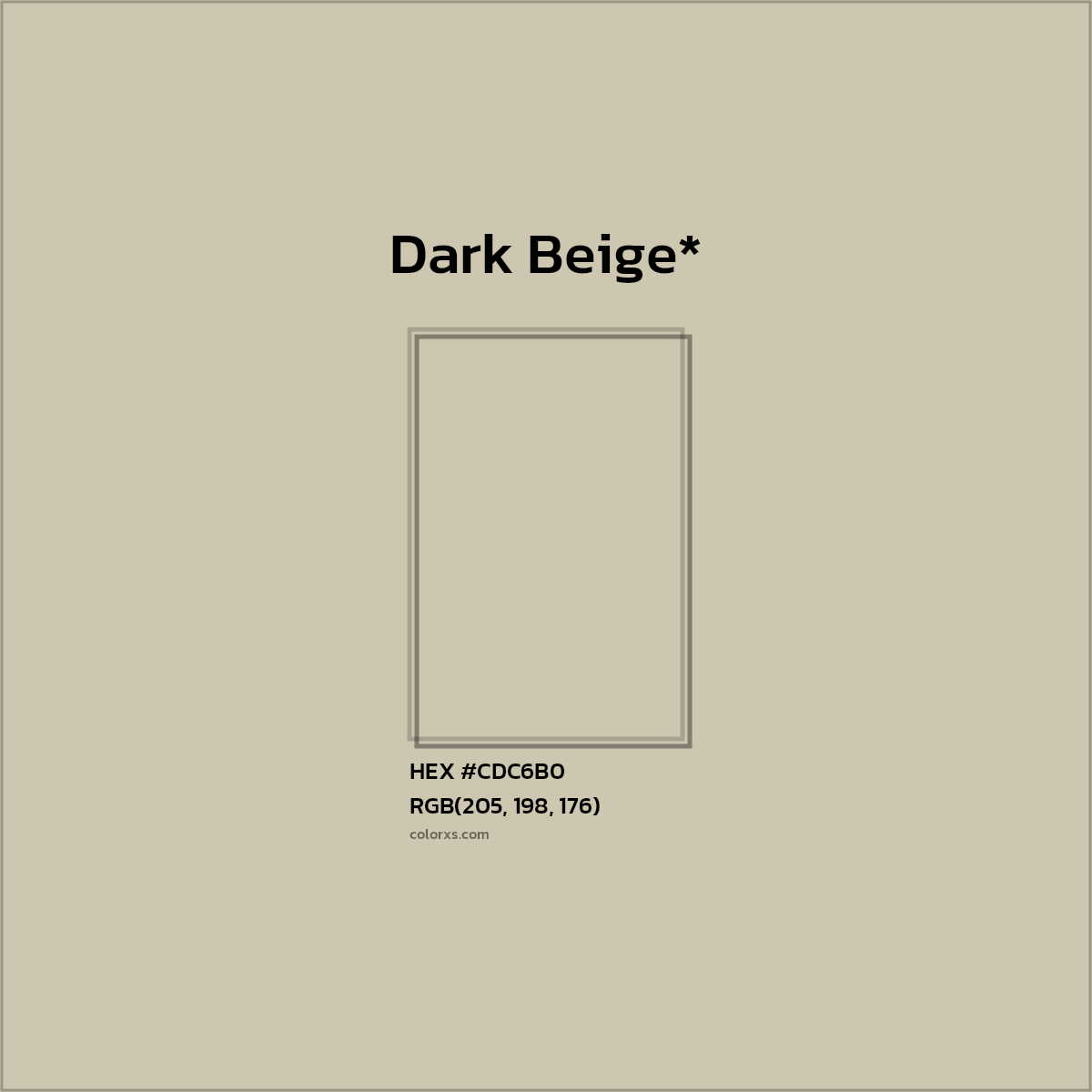 HEX #CDC6B0 Color Name, Color Code, Palettes, Similar Paints, Images