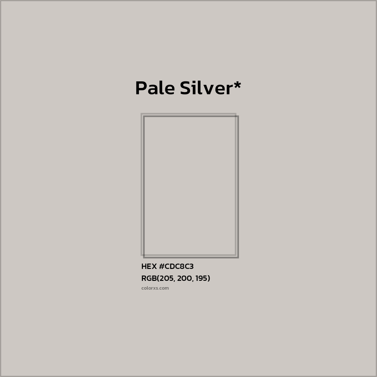 HEX #CDC8C3 Color Name, Color Code, Palettes, Similar Paints, Images