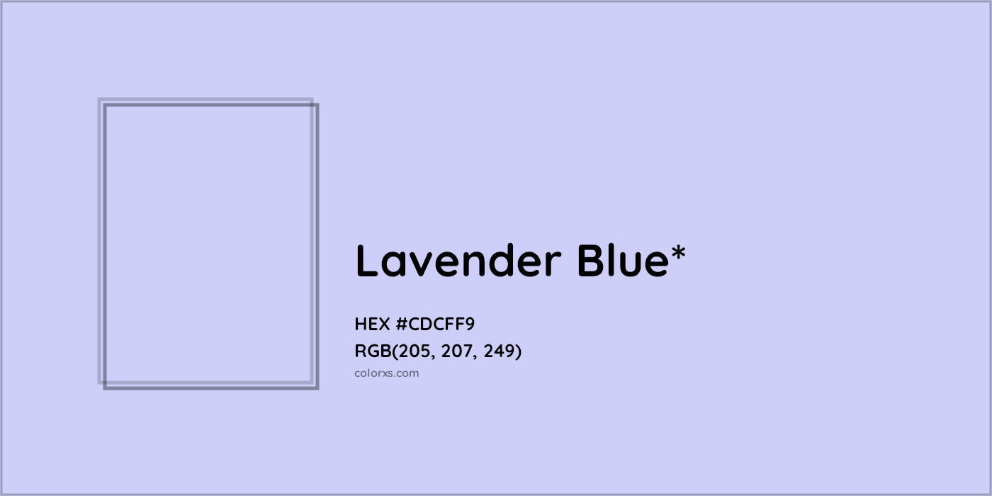 HEX #CDCFF9 Color Name, Color Code, Palettes, Similar Paints, Images