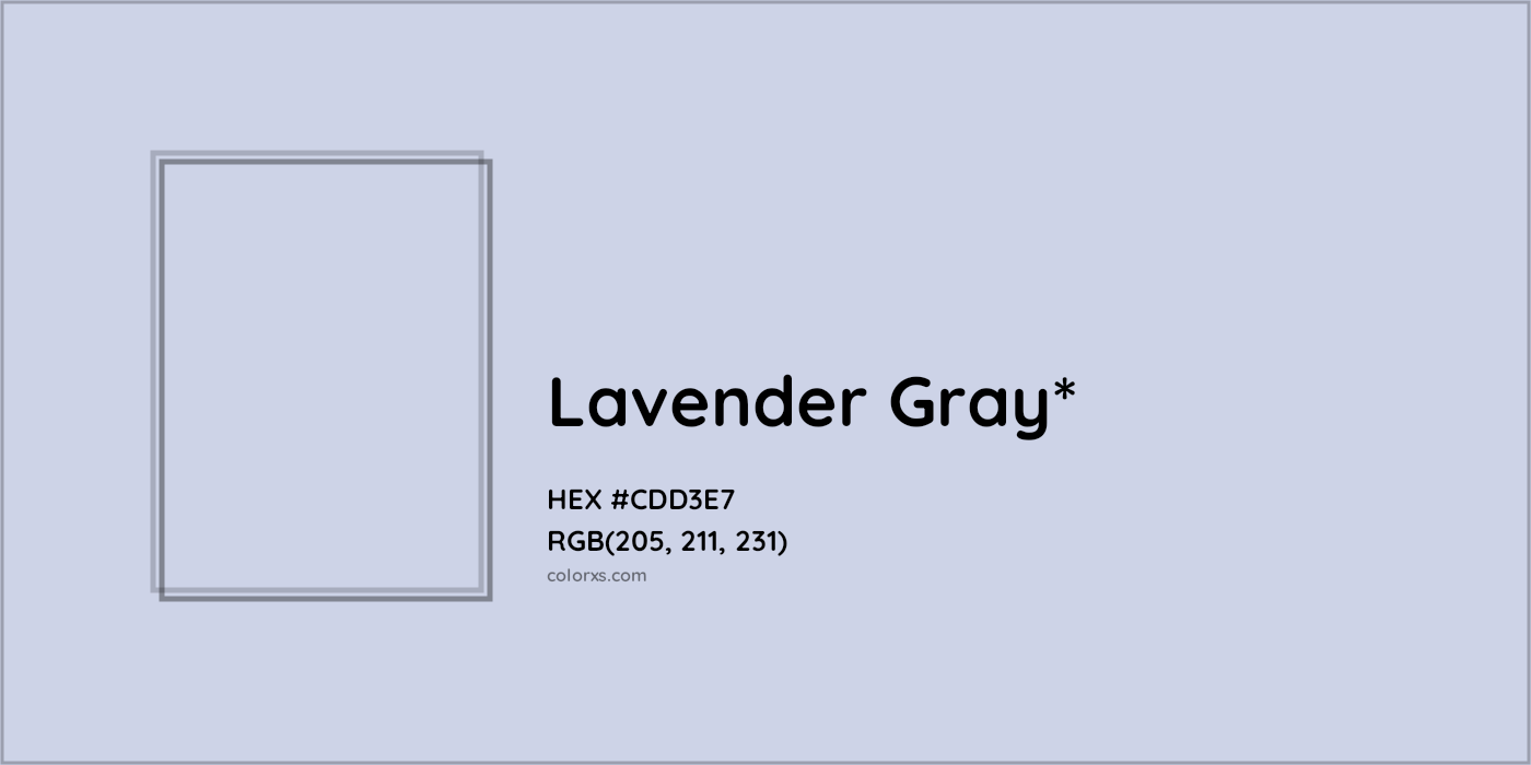 HEX #CDD3E7 Color Name, Color Code, Palettes, Similar Paints, Images