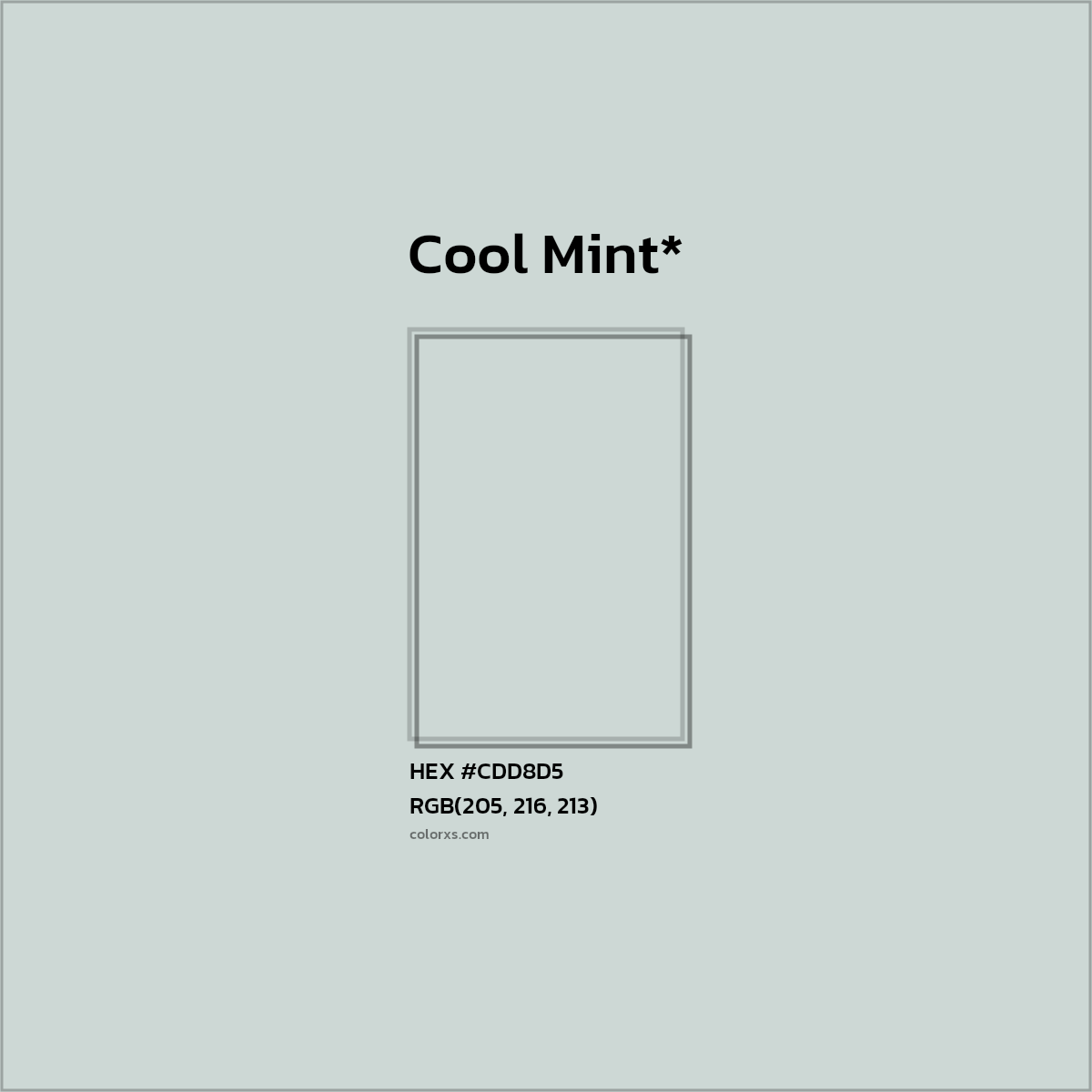 HEX #CDD8D5 Color Name, Color Code, Palettes, Similar Paints, Images