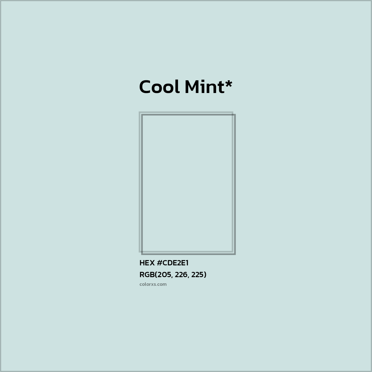HEX #CDE2E1 Color Name, Color Code, Palettes, Similar Paints, Images