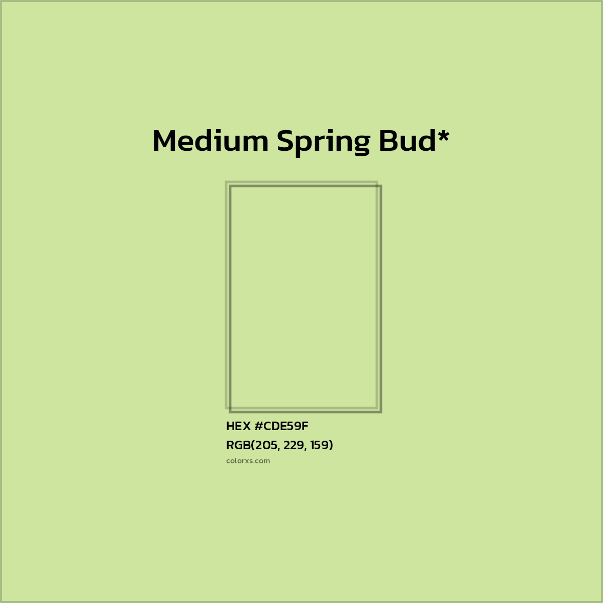 HEX #CDE59F Color Name, Color Code, Palettes, Similar Paints, Images
