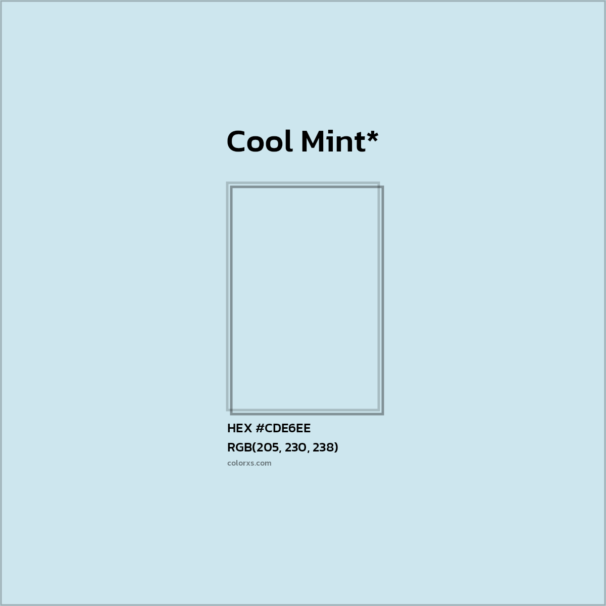 HEX #CDE6EE Color Name, Color Code, Palettes, Similar Paints, Images