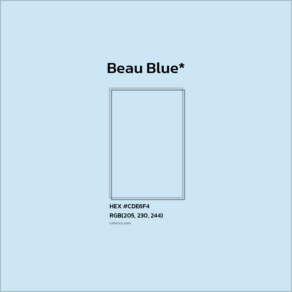 HEX #CDE6F4 Color Name, Color Code, Palettes, Similar Paints, Images