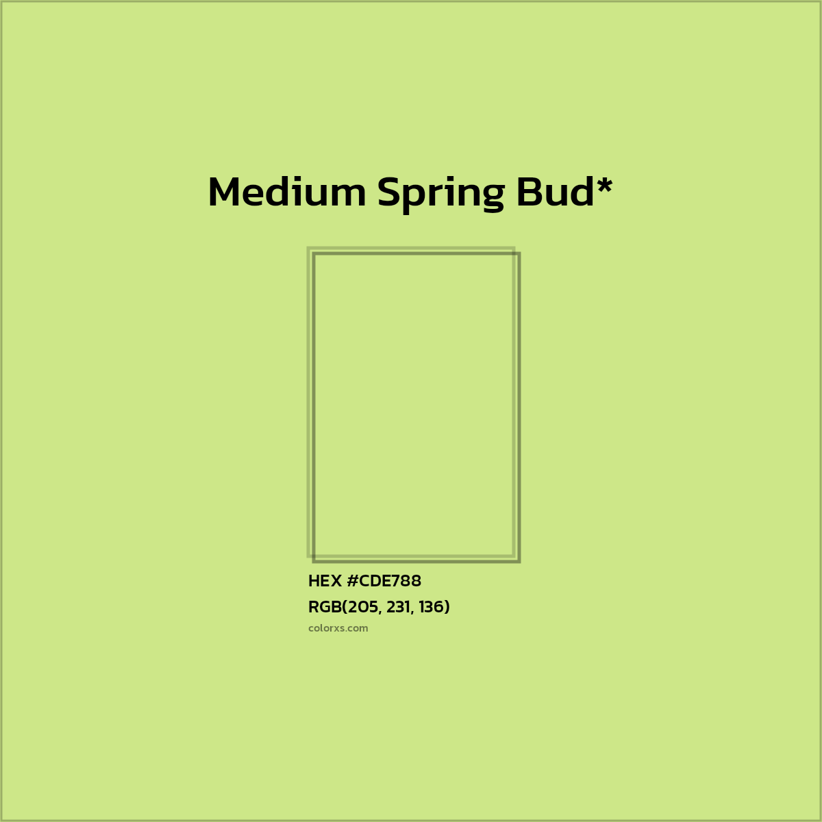 HEX #CDE788 Color Name, Color Code, Palettes, Similar Paints, Images