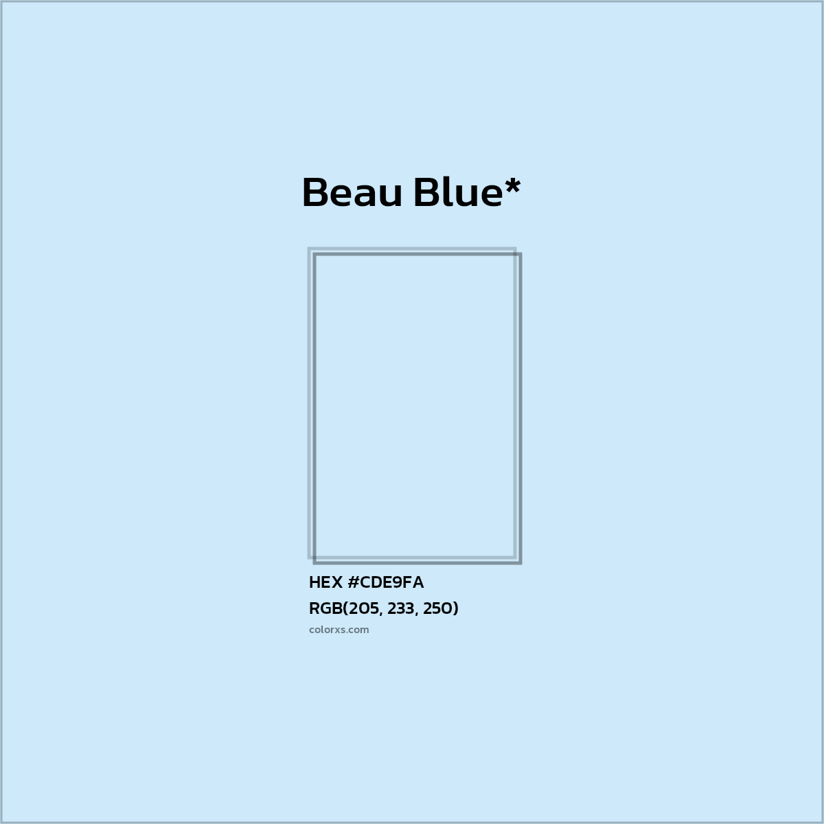 HEX #CDE9FA Color Name, Color Code, Palettes, Similar Paints, Images