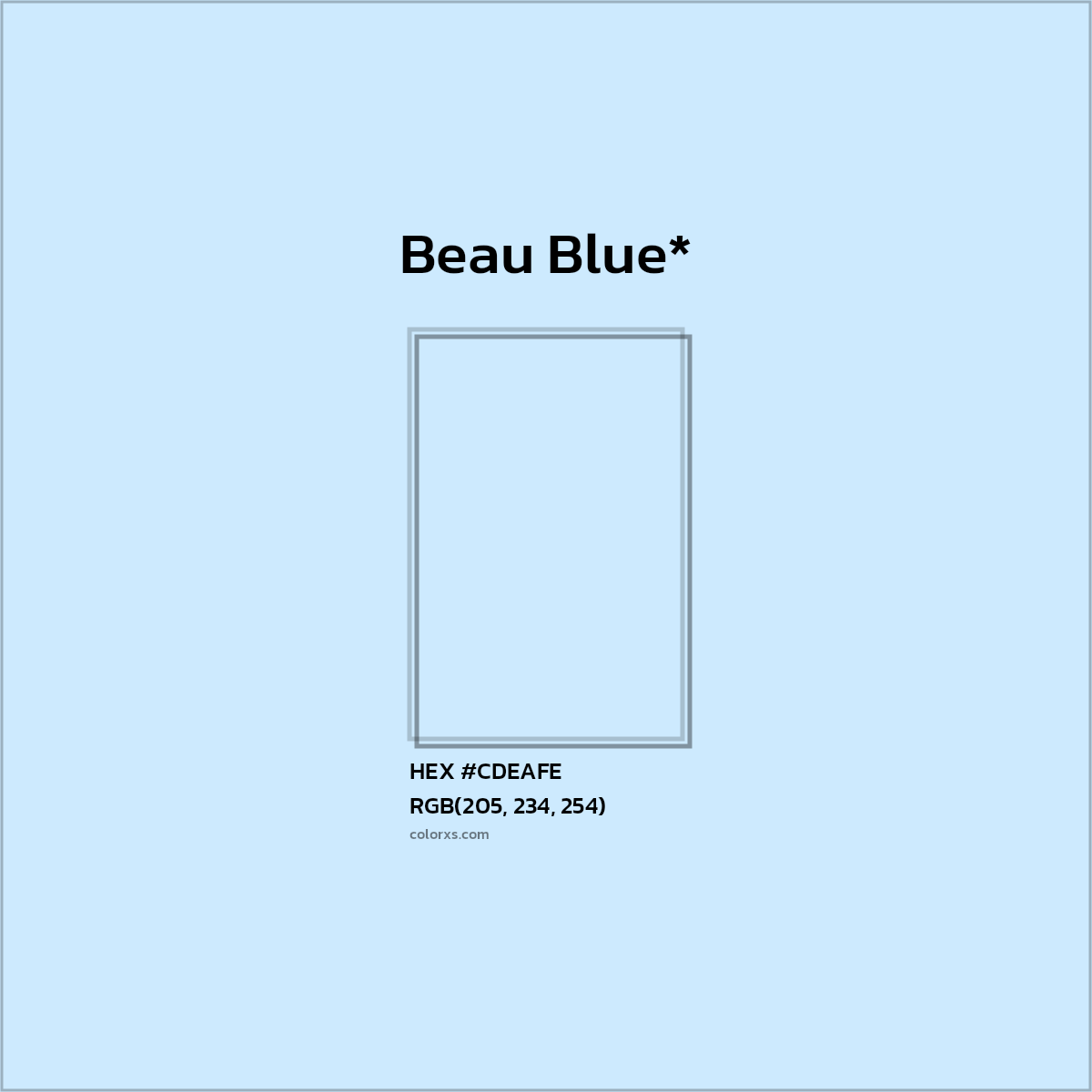 HEX #CDEAFE Color Name, Color Code, Palettes, Similar Paints, Images