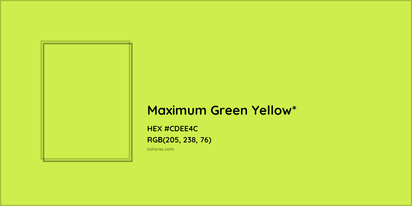 HEX #CDEE4C Color Name, Color Code, Palettes, Similar Paints, Images
