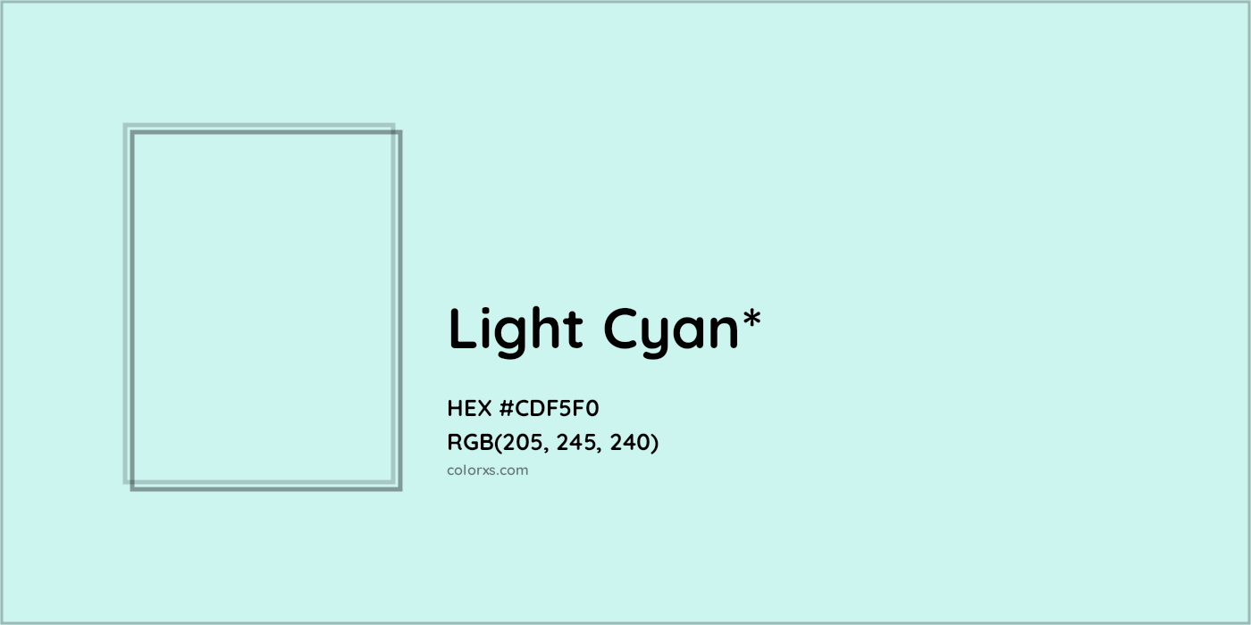 HEX #CDF5F0 Color Name, Color Code, Palettes, Similar Paints, Images