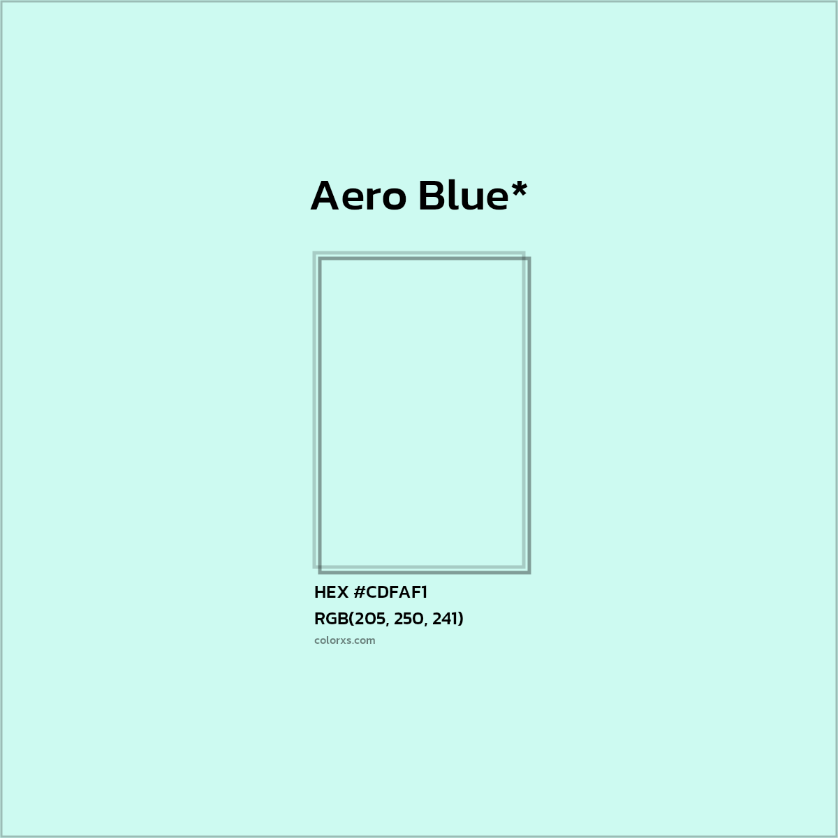 HEX #CDFAF1 Color Name, Color Code, Palettes, Similar Paints, Images