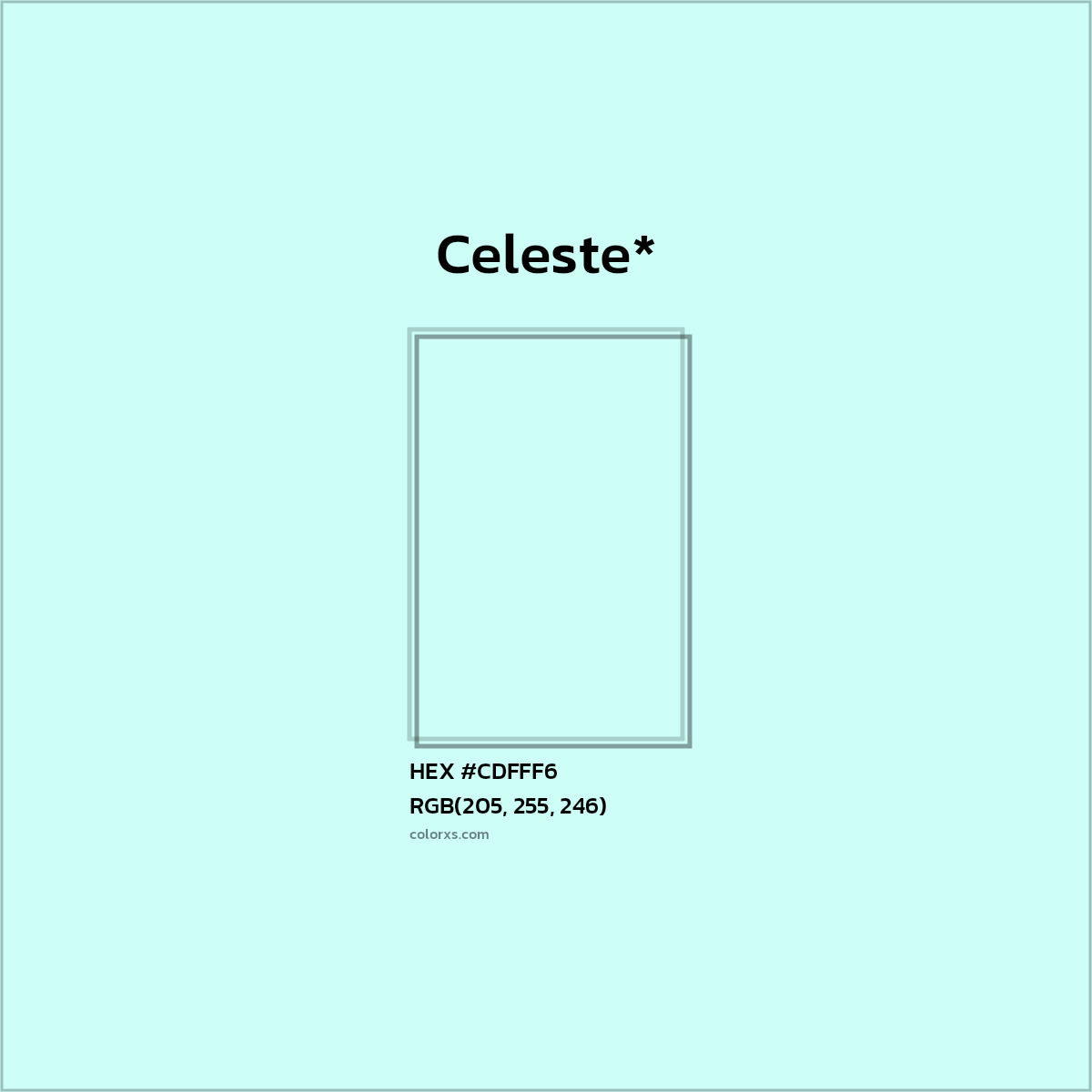 HEX #CDFFF6 Color Name, Color Code, Palettes, Similar Paints, Images
