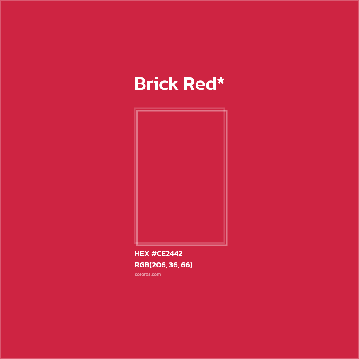 HEX #CE2442 Color Name, Color Code, Palettes, Similar Paints, Images