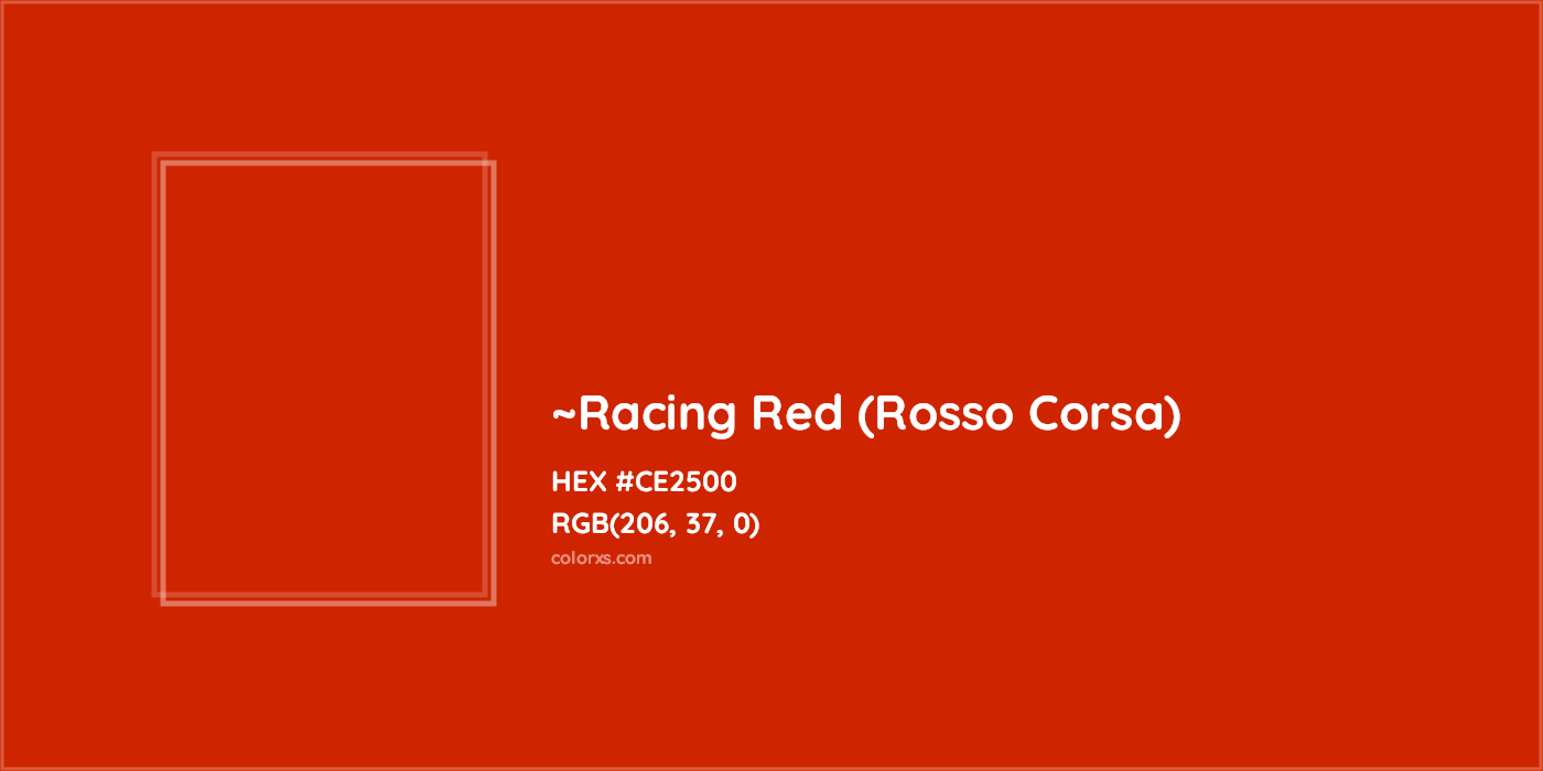 HEX #CE2500 Color Name, Color Code, Palettes, Similar Paints, Images