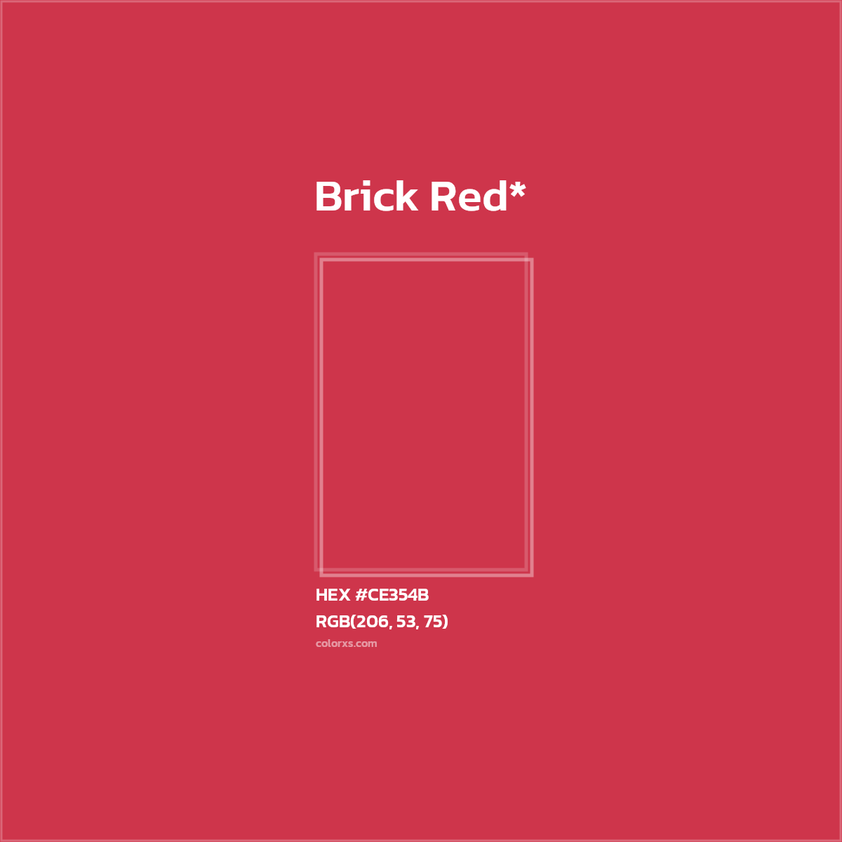 HEX #CE354B Color Name, Color Code, Palettes, Similar Paints, Images