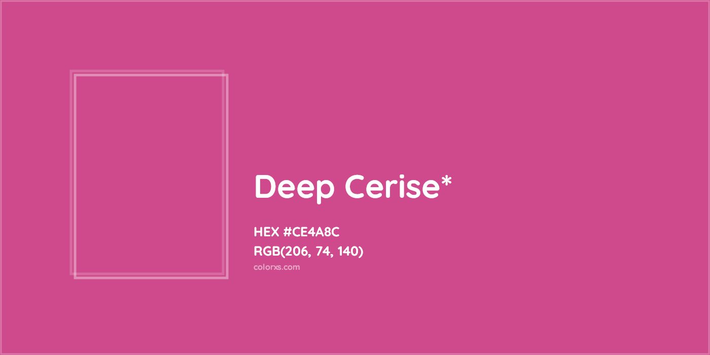 HEX #CE4A8C Color Name, Color Code, Palettes, Similar Paints, Images