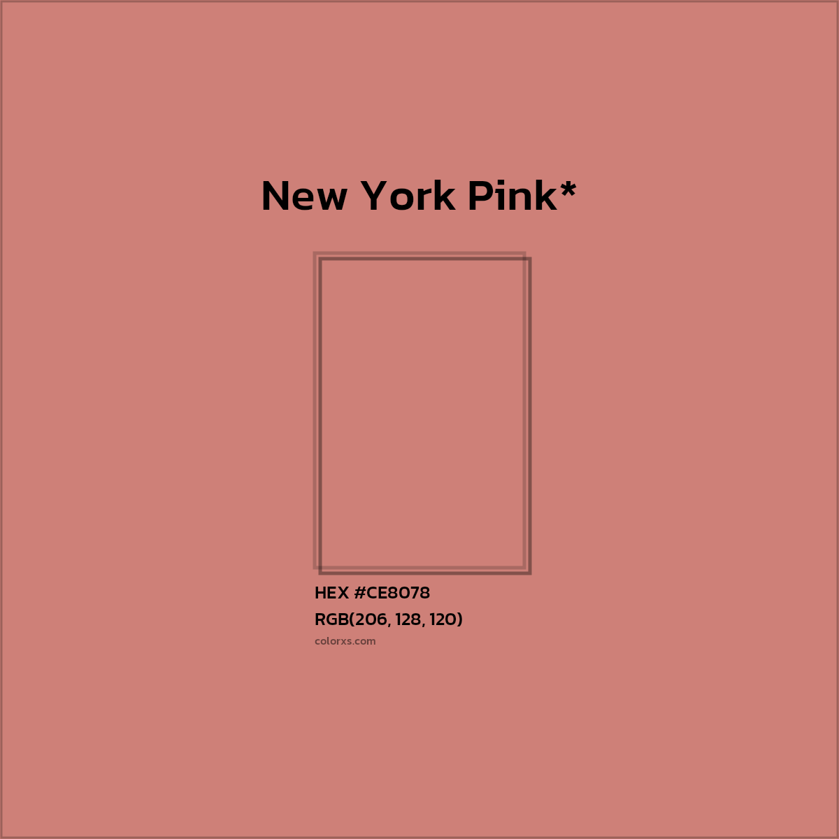 HEX #CE8078 Color Name, Color Code, Palettes, Similar Paints, Images