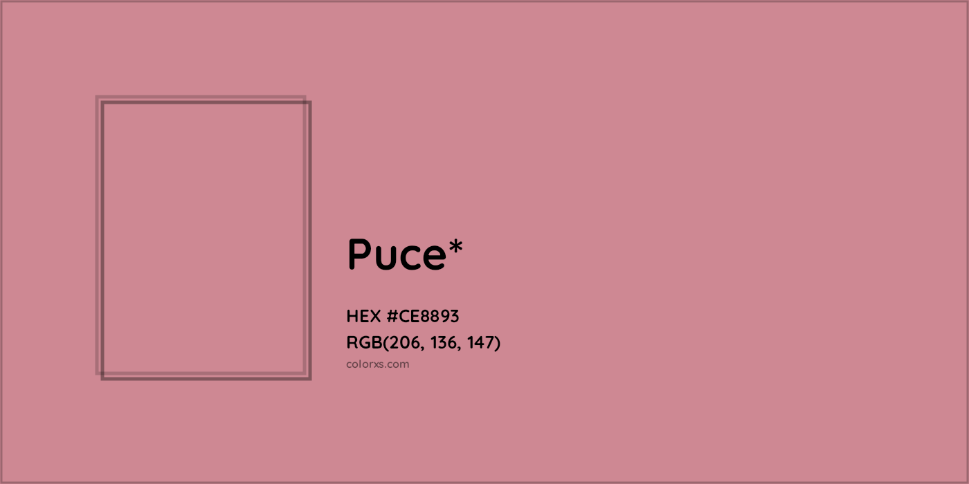 HEX #CE8893 Color Name, Color Code, Palettes, Similar Paints, Images