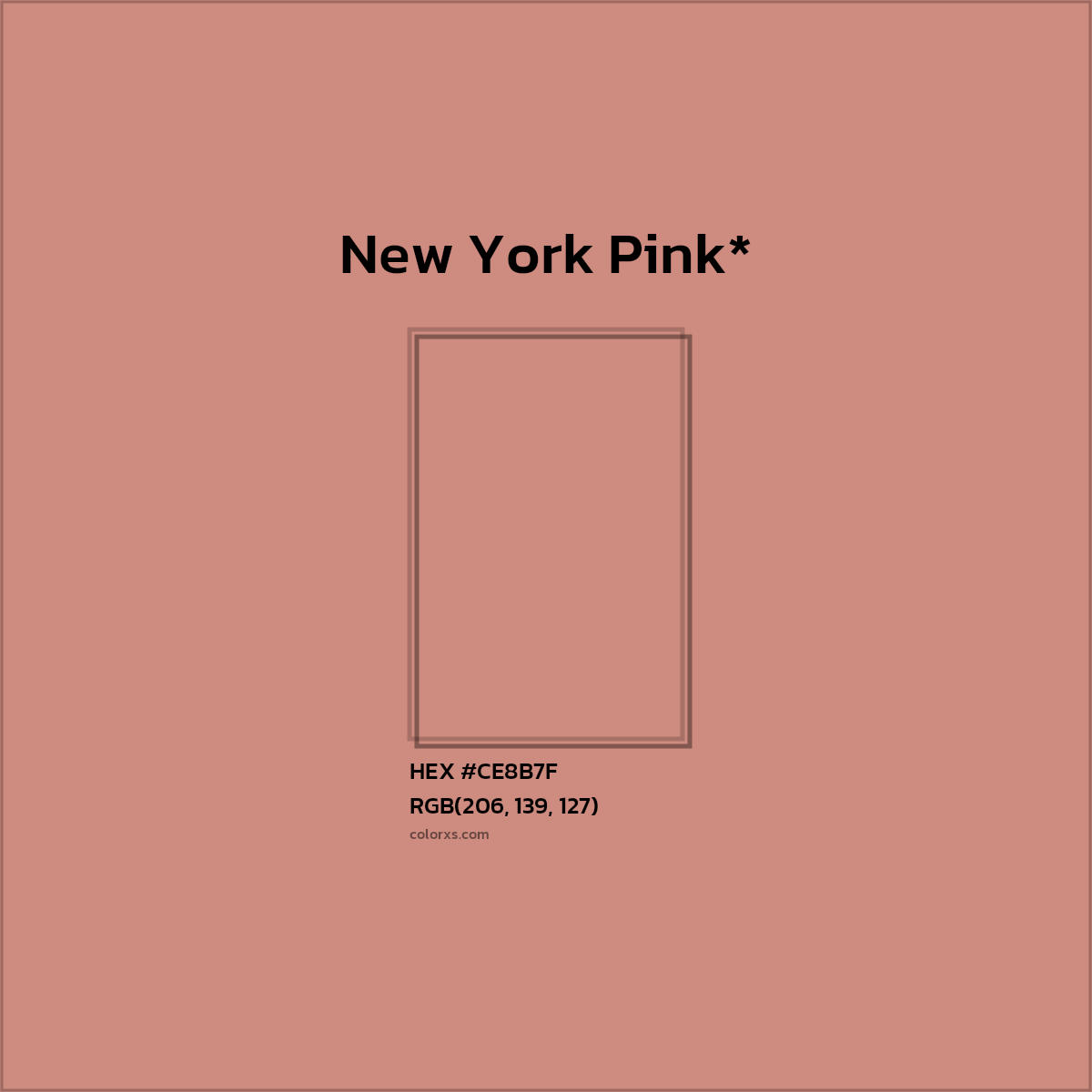 HEX #CE8B7F Color Name, Color Code, Palettes, Similar Paints, Images