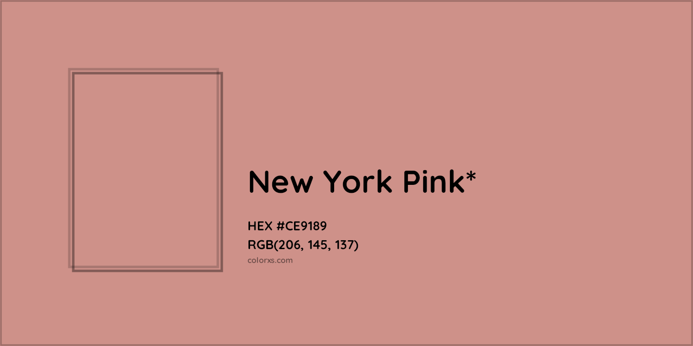 HEX #CE9189 Color Name, Color Code, Palettes, Similar Paints, Images