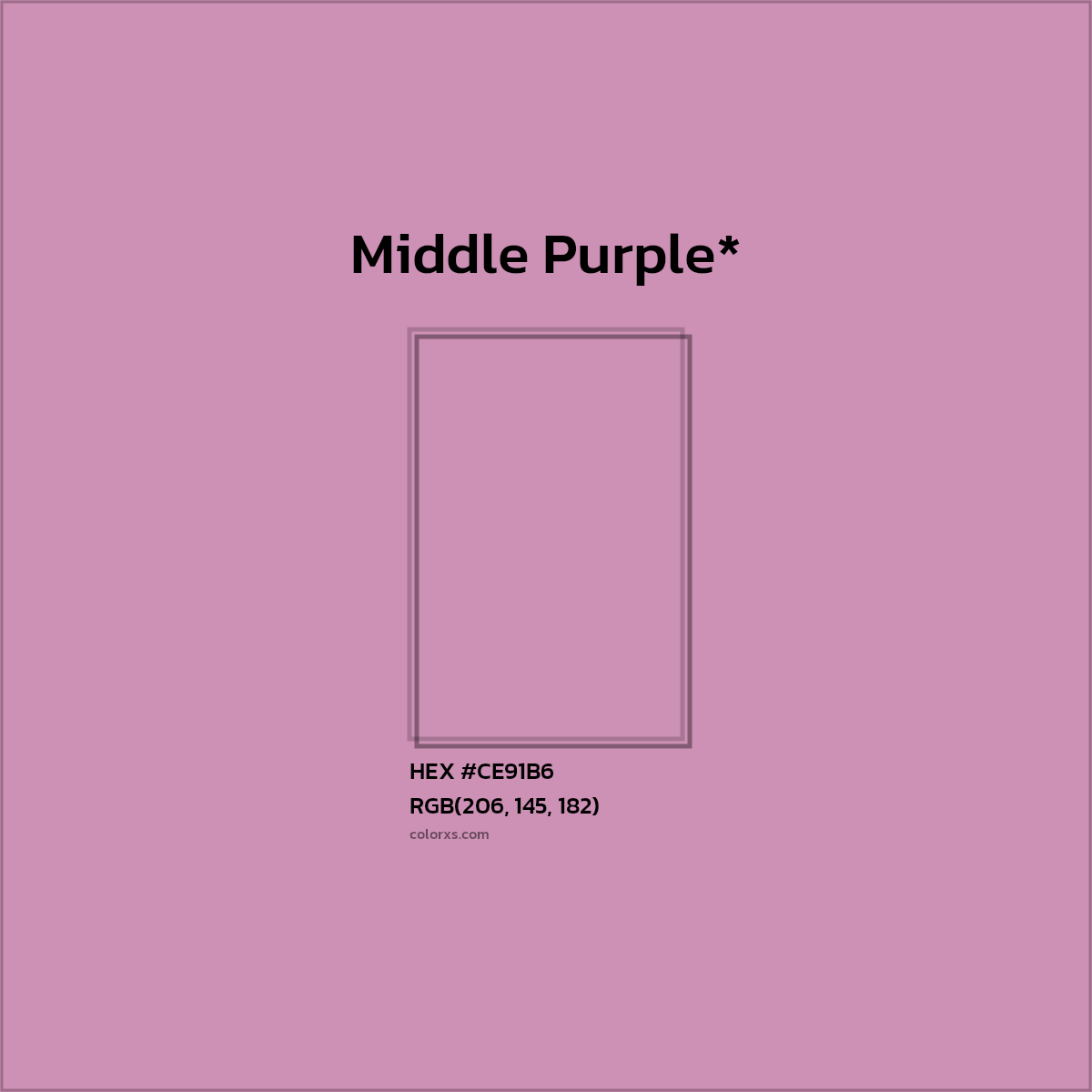 HEX #CE91B6 Color Name, Color Code, Palettes, Similar Paints, Images