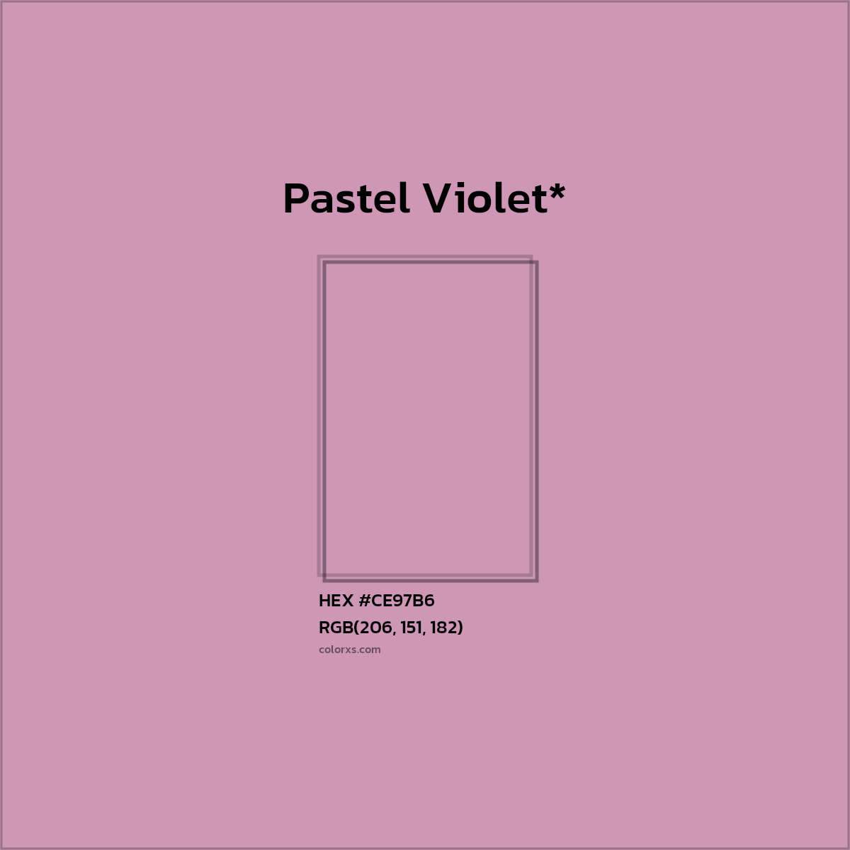 HEX #CE97B6 Color Name, Color Code, Palettes, Similar Paints, Images