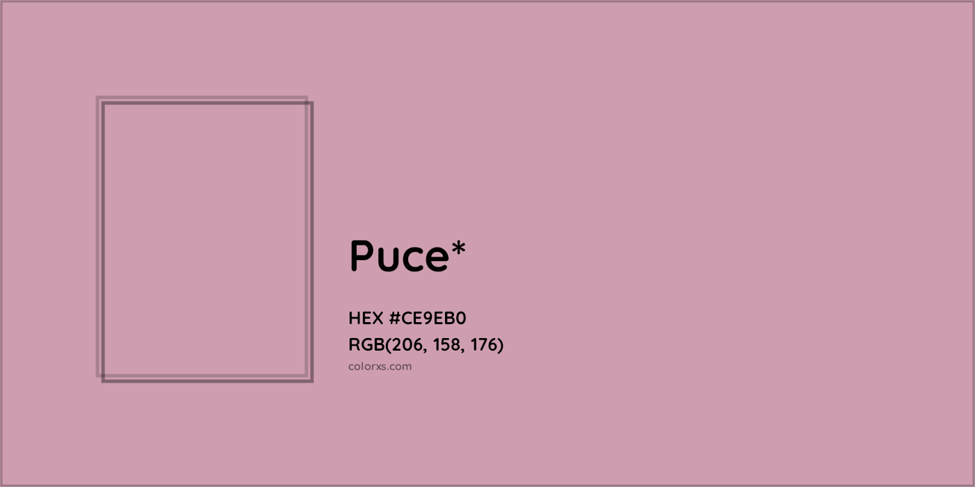 HEX #CE9EB0 Color Name, Color Code, Palettes, Similar Paints, Images