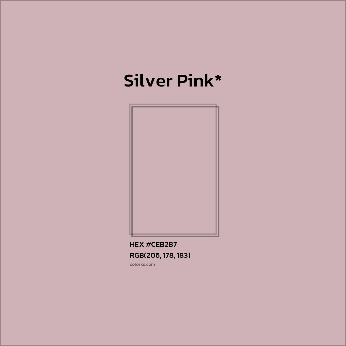HEX #CEB2B7 Color Name, Color Code, Palettes, Similar Paints, Images