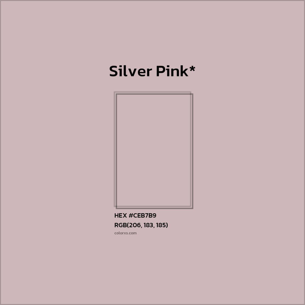 HEX #CEB7B9 Color Name, Color Code, Palettes, Similar Paints, Images
