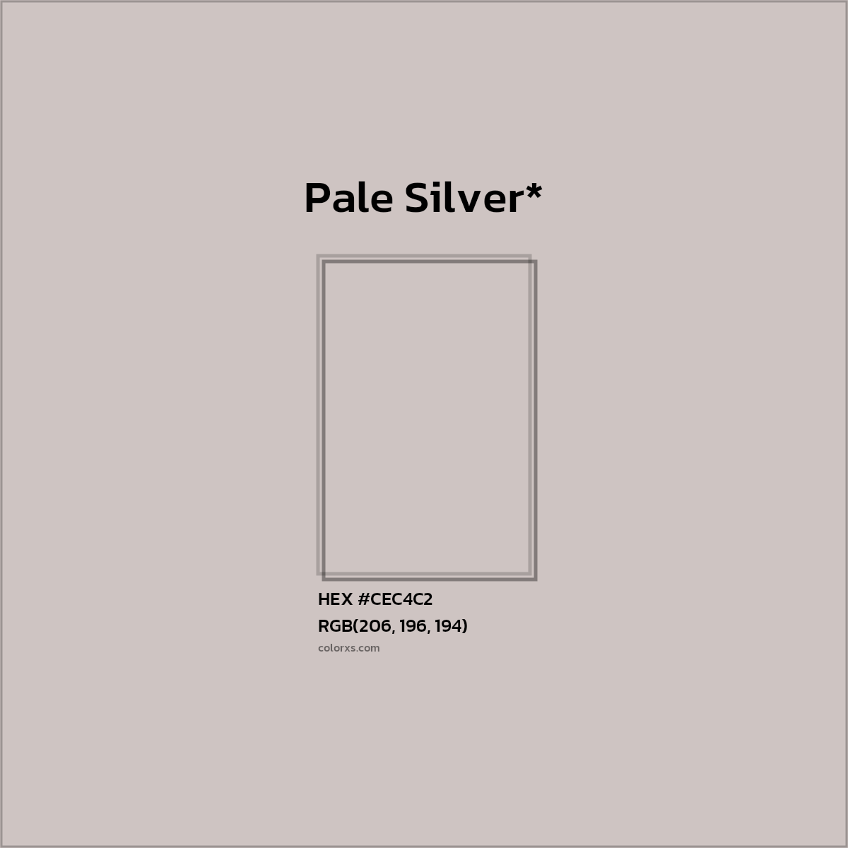 HEX #CEC4C2 Color Name, Color Code, Palettes, Similar Paints, Images