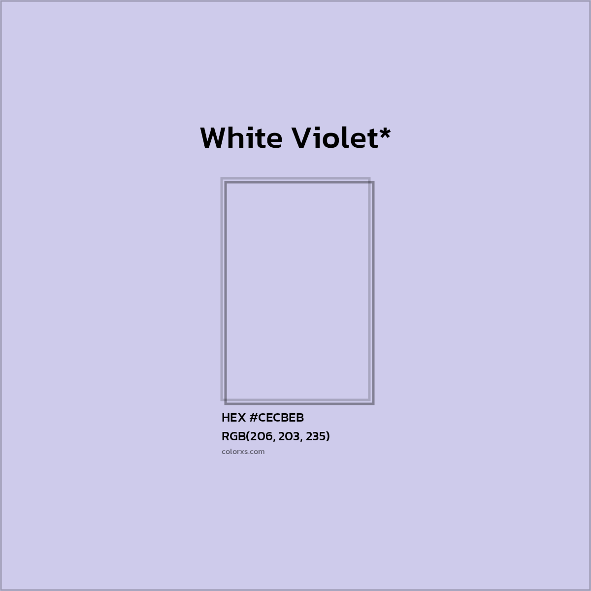 HEX #CECBEB Color Name, Color Code, Palettes, Similar Paints, Images